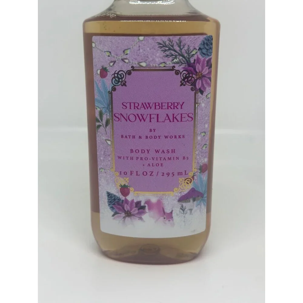 RARE‎ Bath & Body Works Strawberry Snowflakes Body Wash – 10oz Shower Gel, NEW